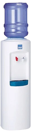 water fountain with purified water bottle