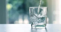 water pouring into glass
