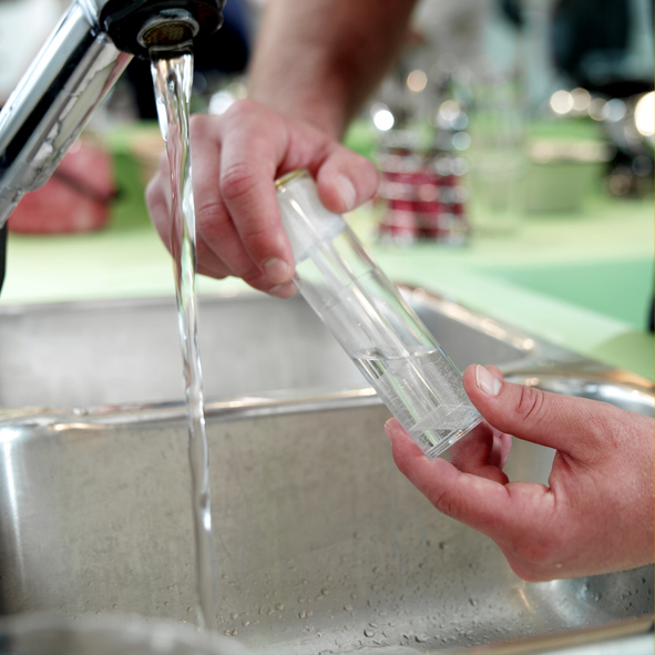 Testing well water from a kitchen tap