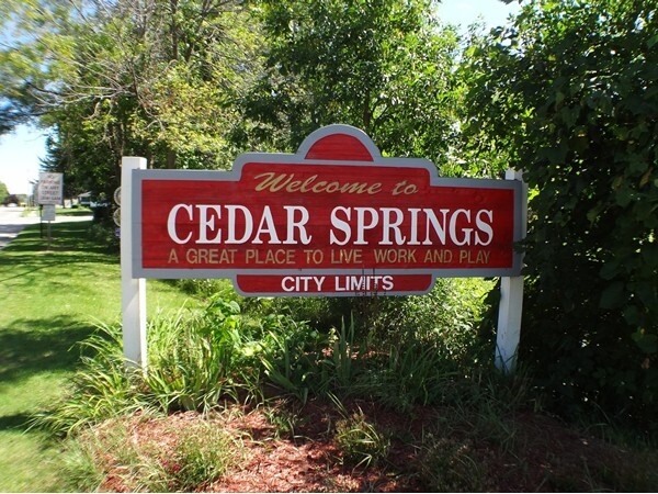 Welcome-To-Cedar-Springs-Michigan Sign
